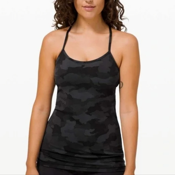 Lululemon Free To Be Black Camouflage Tank Top, SIZE 4 - Picture 1 of 10